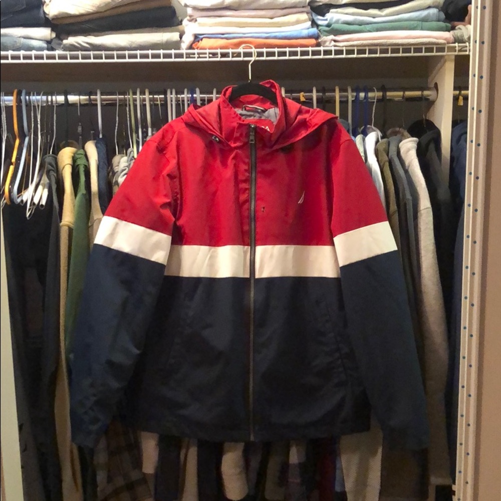 Red, White and Blue Rain Jacket
